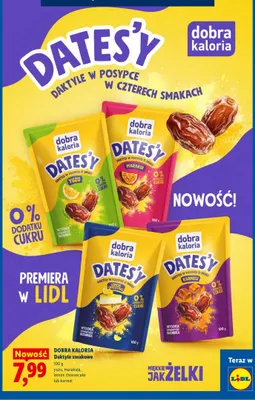 Daktyle smakowe Dobra Kaloria karmel promocja w Lidl
