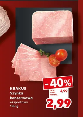 Szynka konserwowa eksportowa Krakus promocja w Kaufland