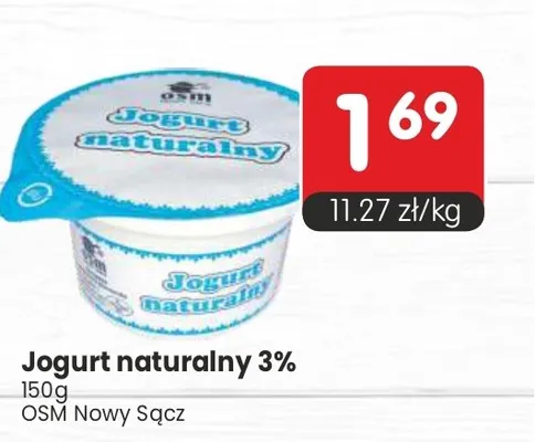 Jogurt naturalny 3% promocja w Market Point