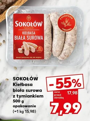 Kiełbasa biała surowa z tymiankiem promocja w Kaufland