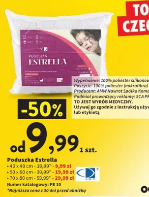 Poduszka AMW Estrella 40x40 cm promocja w Intermarche