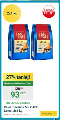 Kawa ziarnista MK Café Select 2-pak promocja w ERLI