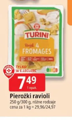 Pierożki ravioli Turini promocja w Leclerc