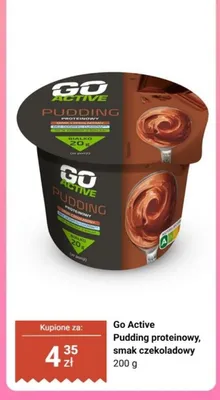 Pudding proteinowy Go Active smak czekoladowy promocja w Biedronka