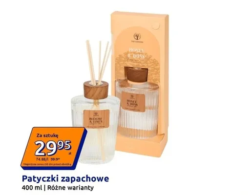 Patyczki zapachowe Honey & Dusk promocja w Action