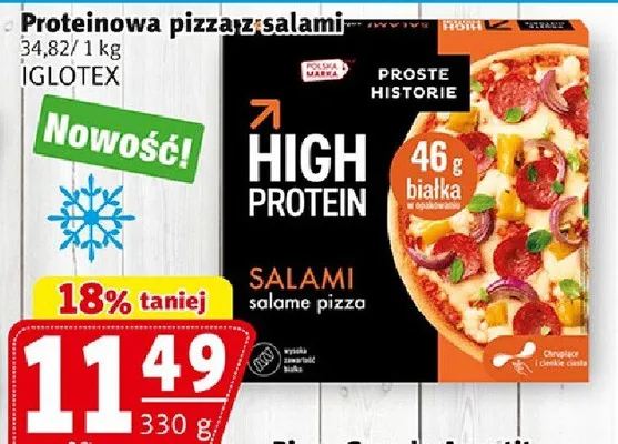 Proteinowa pizza salami promocja w Prim Market