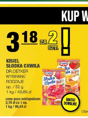 Kisiel Słodka Chwila Dr.Oetker promocja w SPAR