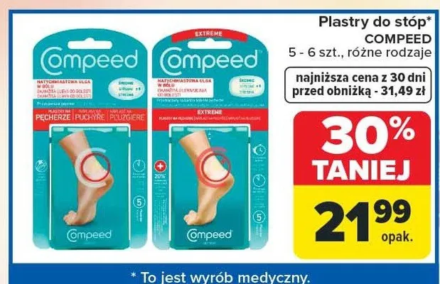 Plastry do stóp różne rodzaje promocja w Carrefour Market