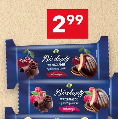 Biszkopt z galaretką w czekoladzie wszystkie rodzaje promocja w LEWIATAN