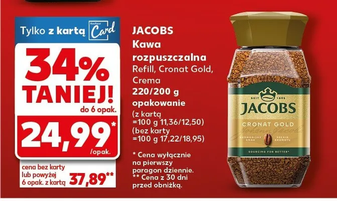 Kawa rozpuszczalna Crema promocja w Kaufland
