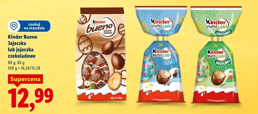 Jajka czekoladowe Bueno promocja w Lidl