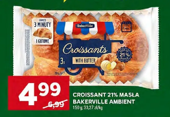 Croissant 21% masła Bakerville Ambient promocja w Stokrotka