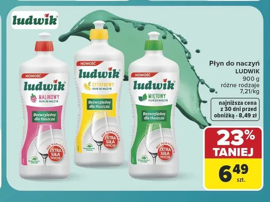 Płyn do naczyń Ludwik Miętowy promocja w Carrefour Market