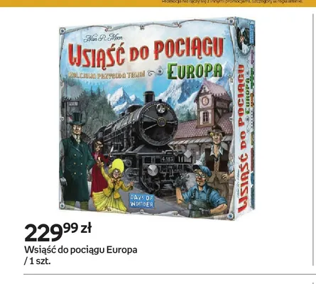Gra planszowa Wsiąść do pociągu Europa Days of Wonder promocja w Empik