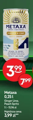 Drink Metaxa Ginger Lime promocja w Żabka