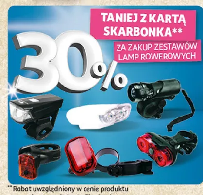 Zestaw lamp rowerowych promocja w Auchan