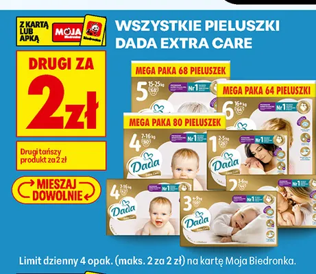Pieluszki Dada Extra Care promocja w Biedronka