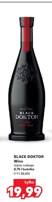 Wino czerwone Black Doktor promocja w Kaufland