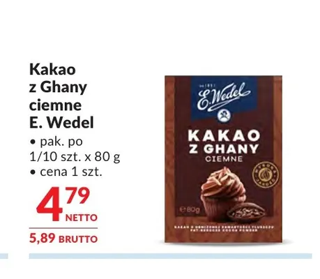 Kakao z Ghany ciemne E.Wedel promocja w Makro