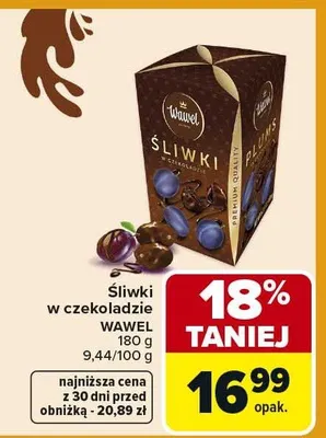 Śliwki w czekoladzie promocja w Carrefour