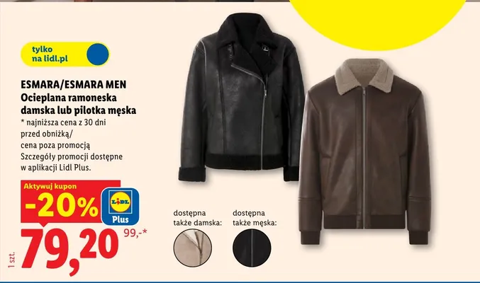 Ocieplana ramoneska damska Esmara promocja w Lidl