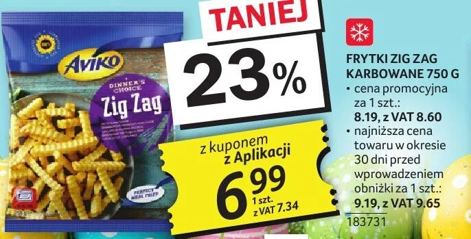 Frytki zig zag karbowane 750 g Aviko promocja w Selgros