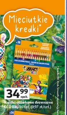 Kredki ołówkowe drewniane BIC Kids ECO Bic promocja w Auchan
