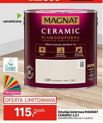Emulsja kolorowa Magnat Ceramic promocja w Leroy Merlin