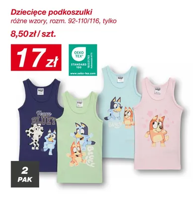 Dziecięce podkoszulki Bluey 2-pak promocja w KiK
