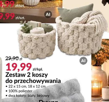 Zestaw 2 koszy do przechowywania promocja w Salony Agata