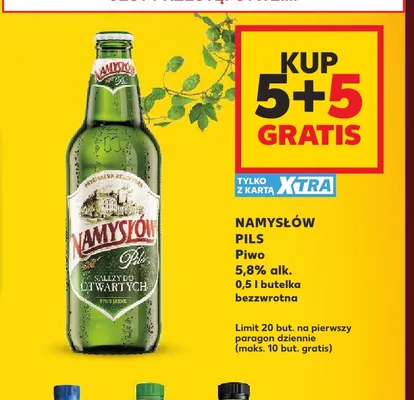 Piwo Namysłów Pils 5,8% promocja w Kaufland