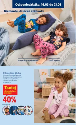 Piżamy dziecięce wybrane promocja w Lidl