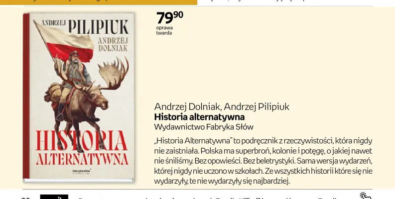 Książka Historia alternatywna Andrzej Dolniak, Andrzej Pilipiuk oprawa twarda promocja w Empik