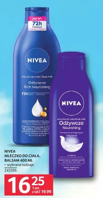 Mleczko do ciała, balsam NIVEA MLECZKO DO CIAŁA, BALSAM 400 ML promocja w Selgros
