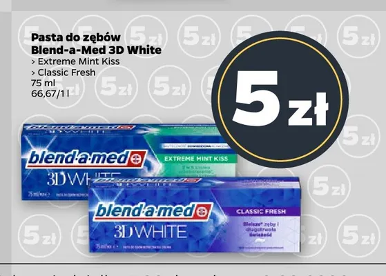 Pasta do zębów Blend-a-Med 3D White Classic Fresh promocja w Netto