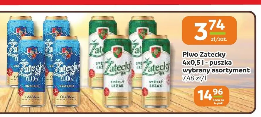 Piwo Zatecky 4-pak promocja w Gama