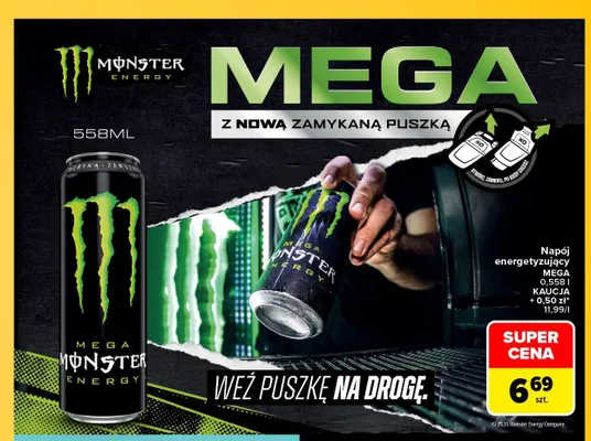 Napój energetyzujący Monster Energy Mega promocja w Carrefour Market