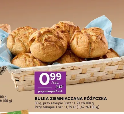 Bułka ziemniaczana różyczka promocja w Stokrotka