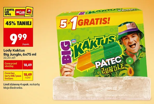 Lody Kaktus Big Jungle 6-pak promocja w Biedronka