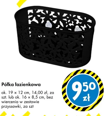 Półka łazienkowa ok. 19x12 cm promocja w Tedi