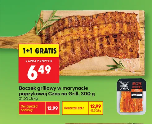 Boczek grillowy w marynacie paprykowej Czas na Grill promocja w Biedronka