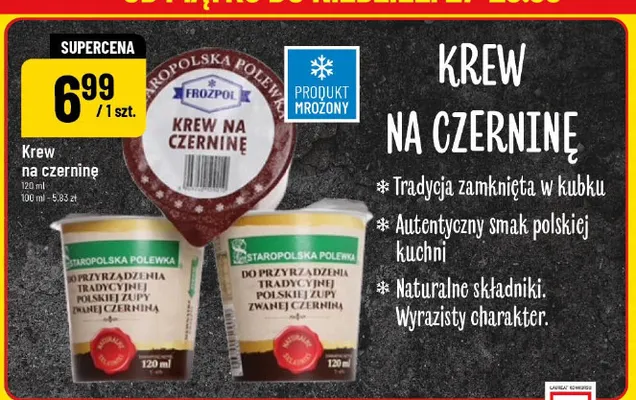 Krew na czernine promocja w POLOmarket