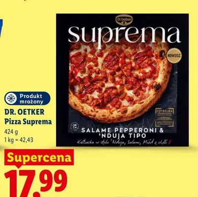 Pizza Suprema Salame Pepperoni & 'Nduja Tipo Dr. Oetker promocja w Lidl