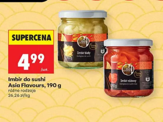 Imbir do sushi różowy Asia Flavours promocja w Biedronka