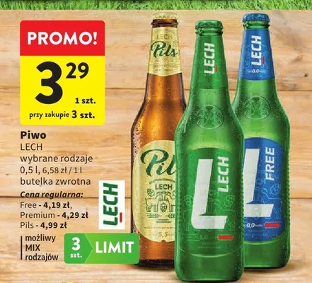 Piwo lech wybrane rodzaje promocja w Intermarche