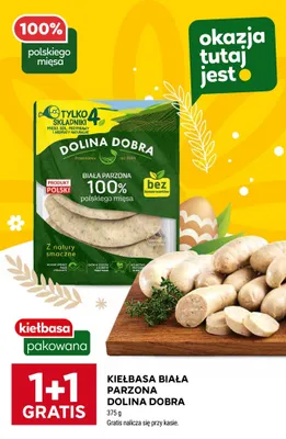 Kiełbasa biała parzona promocja w Stokrotka