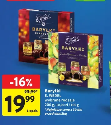 Baryłki klasyczne E.Wedel promocja w Intermarche