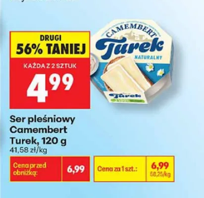 Ser pleśniowy Camembert Turek promocja w Biedronka