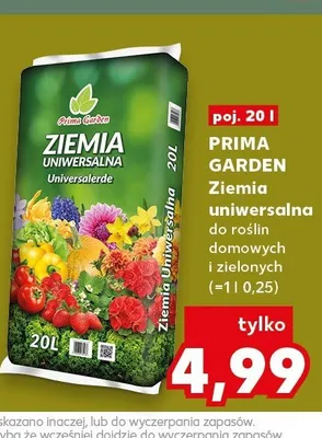 Ziemia uniwersalna do roślin domowych i zielonych PRIMA GARDEN promocja w Kaufland