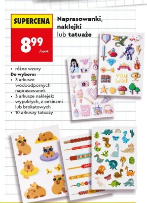 Naklejki brokatowe Kayet promocja w Biedronka